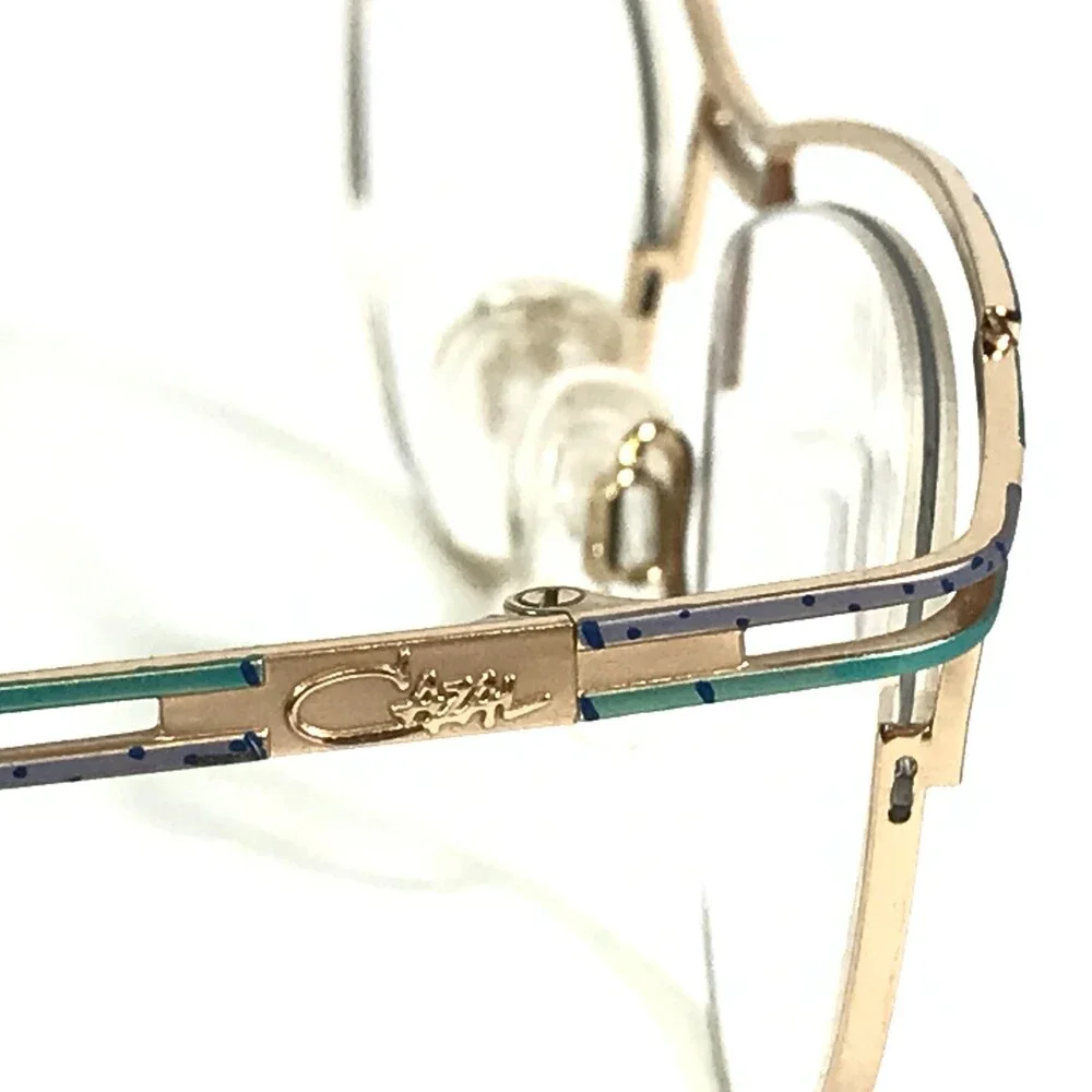 Cazal Eyeglasses Frames MOD 113 Col.776 Green Gold Round Full Rim 51-17-135
